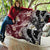 Polynesian Hawaiian Plumeria Tribal Pattern Quilt Special Wine Red Version