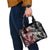 Polynesian Hawaiian Plumeria Tribal Pattern Shoulder Handbag Special Wine Red Version