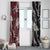 Polynesian Hawaiian Plumeria Tribal Pattern Window Curtain Special Wine Red Version
