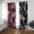Polynesian Hawaiian Plumeria Tribal Pattern Window Curtain Special Wine Red Version