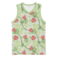 Anthurium Pikake Ti Leaf Palaka Basketball Jersey Green Version