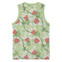 Anthurium Pikake Ti Leaf Palaka Basketball Jersey Green Version