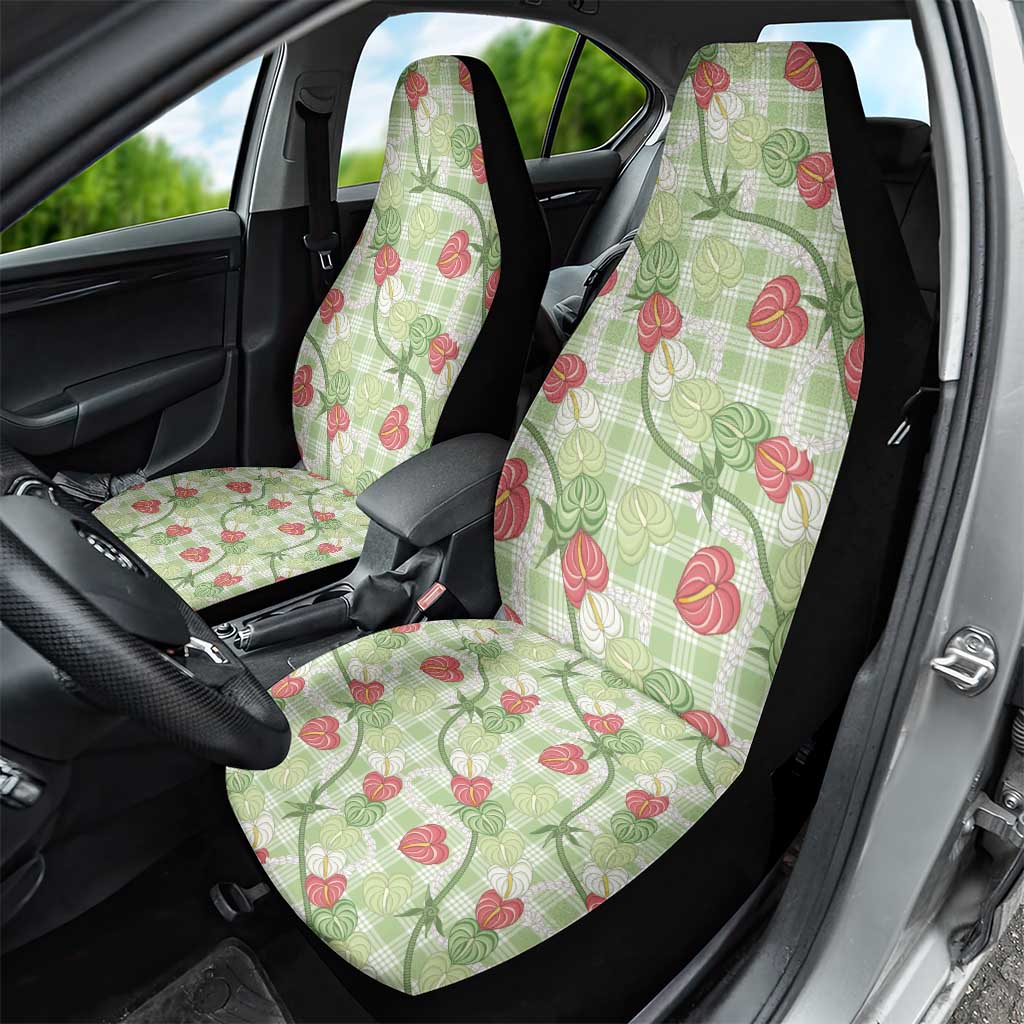 Anthurium Pikake Ti Leaf Palaka Car Seat Cover Green Version