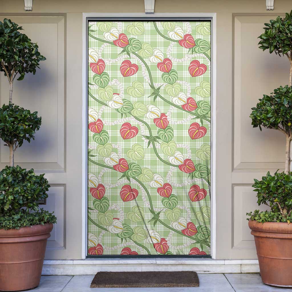 Anthurium Pikake Ti Leaf Palaka Door Cover Green Version