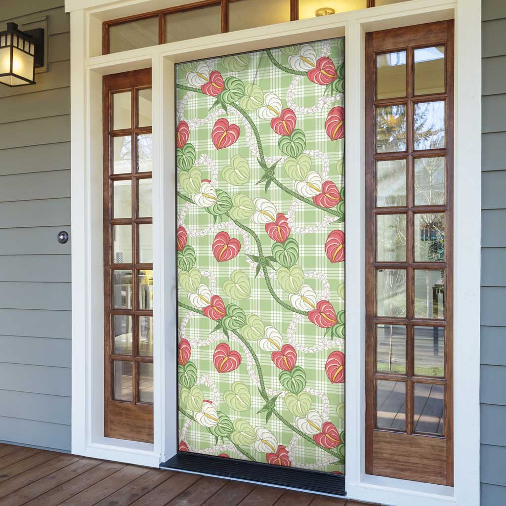 Anthurium Pikake Ti Leaf Palaka Door Cover Green Version