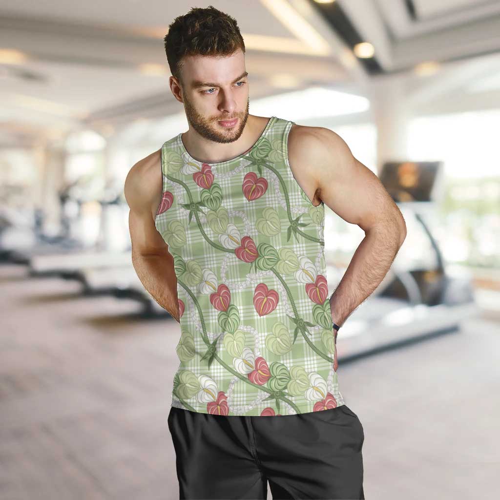 Anthurium Pikake Ti Leaf Palaka Men Tank Top Green Version