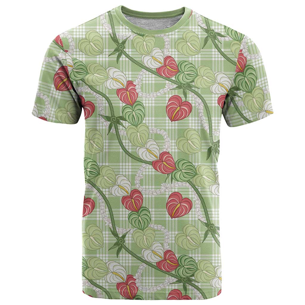 Anthurium Pikake Ti Leaf Palaka T Shirt Green Version