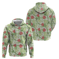 Anthurium Pikake Ti Leaf Palaka Zip Hoodie Green Version