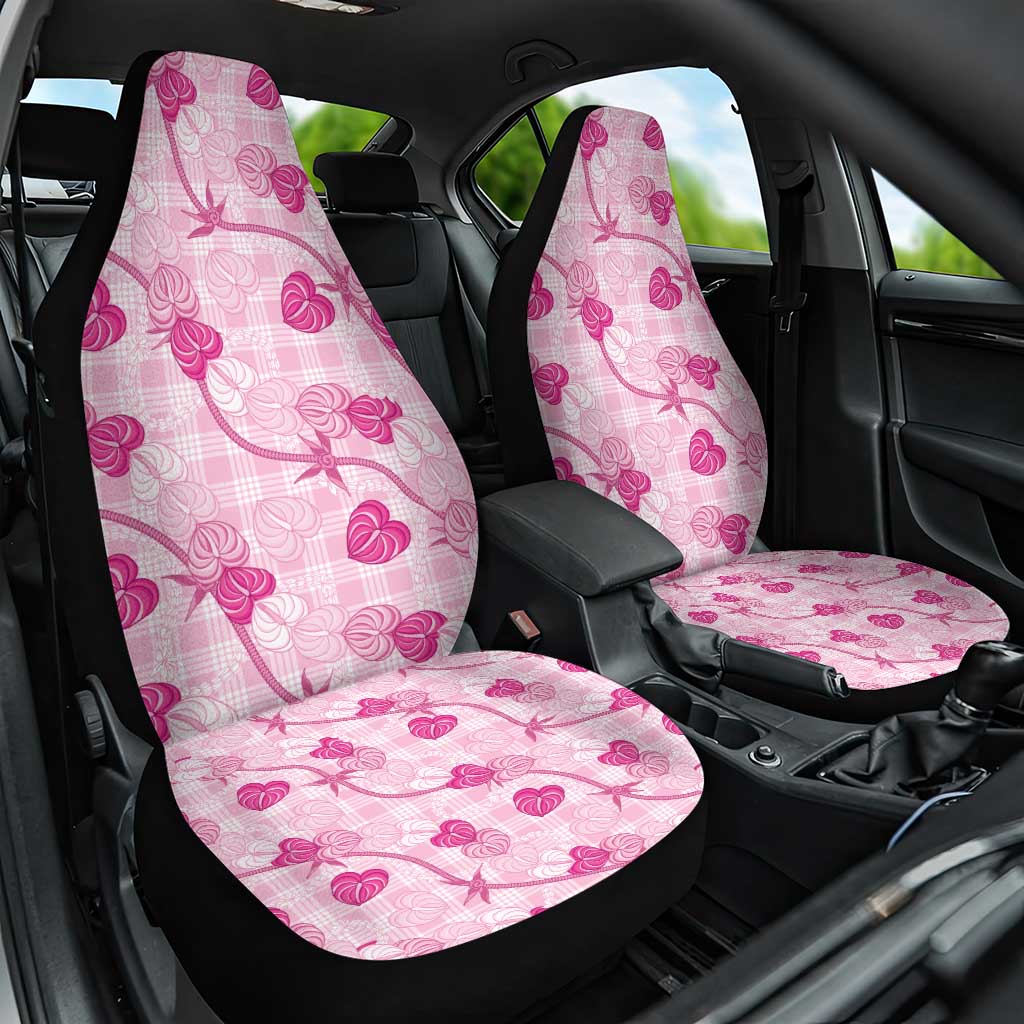 Anthurium Pikake Ti Leaf Palaka Car Seat Cover Pink Version
