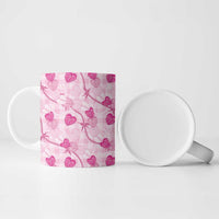 Anthurium Pikake Ti Leaf Palaka Ceramic Mug Pink Version LT01 - Polynesian Pride
