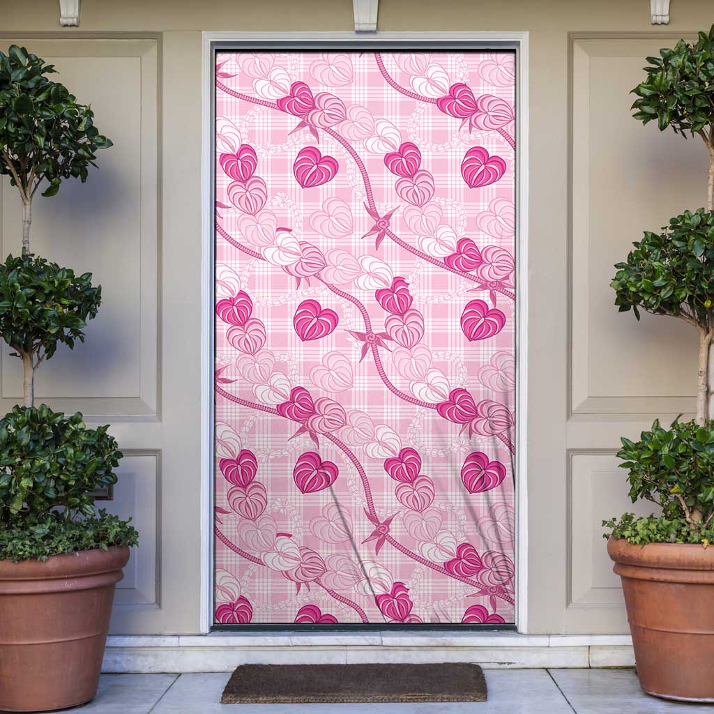Anthurium Pikake Ti Leaf Palaka Door Cover Pink Version