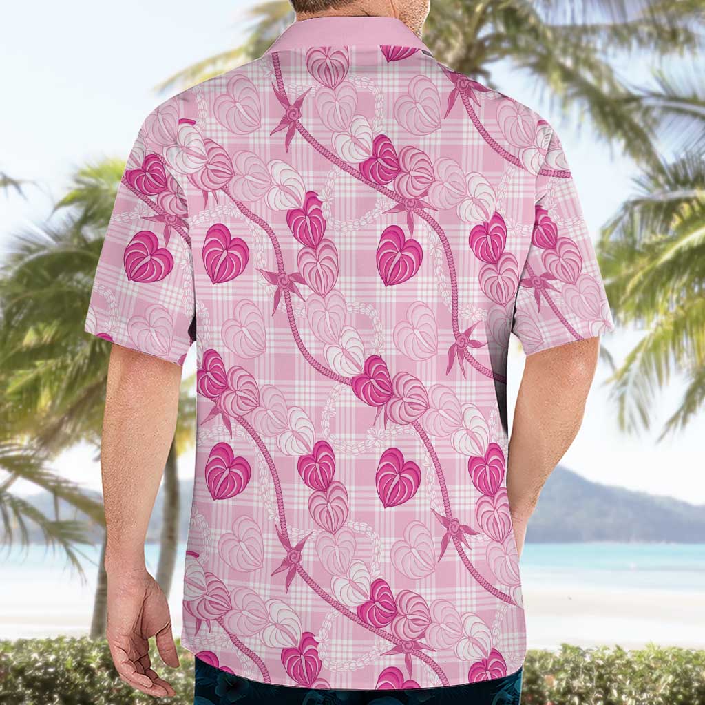 Anthurium Pikake Ti Leaf Palaka Hawaiian Shirt Pink Version LT01 - Polynesian Pride
