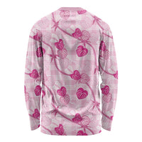 Anthurium Pikake Ti Leaf Palaka Long Sleeve Shirt Pink Version LT01 - Polynesian Pride