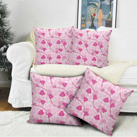 Anthurium Pikake Ti Leaf Palaka Pillow Cover Pink Version