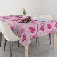 Anthurium Pikake Ti Leaf Palaka Tablecloth Pink Version