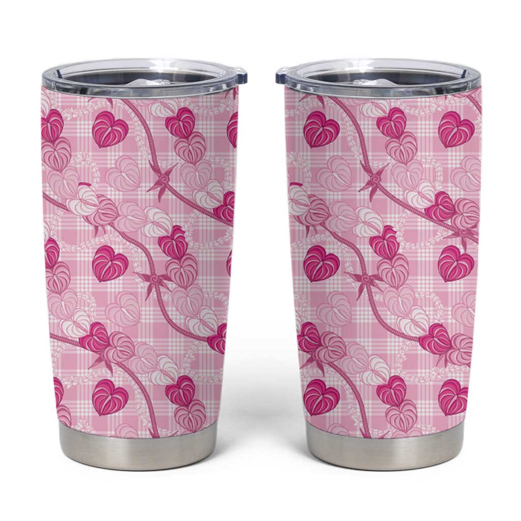 Anthurium Pikake Ti Leaf Palaka Tumbler Cup Pink Version