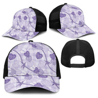 Anthurium Pikake Ti Leaf Palaka Baseball Net Cap Purple Version LT01 - Polynesian Pride