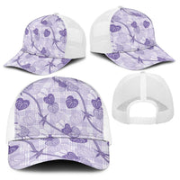 Anthurium Pikake Ti Leaf Palaka Baseball Net Cap Purple Version LT01 - Polynesian Pride