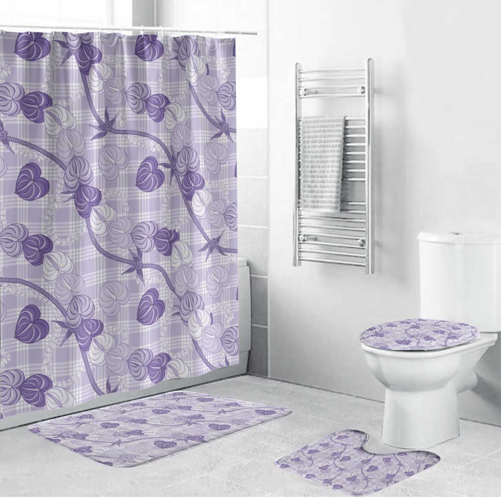 Anthurium Pikake Ti Leaf Palaka Bathroom Set Purple Version