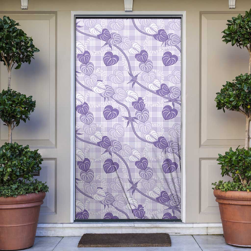 Anthurium Pikake Ti Leaf Palaka Door Cover Purple Version