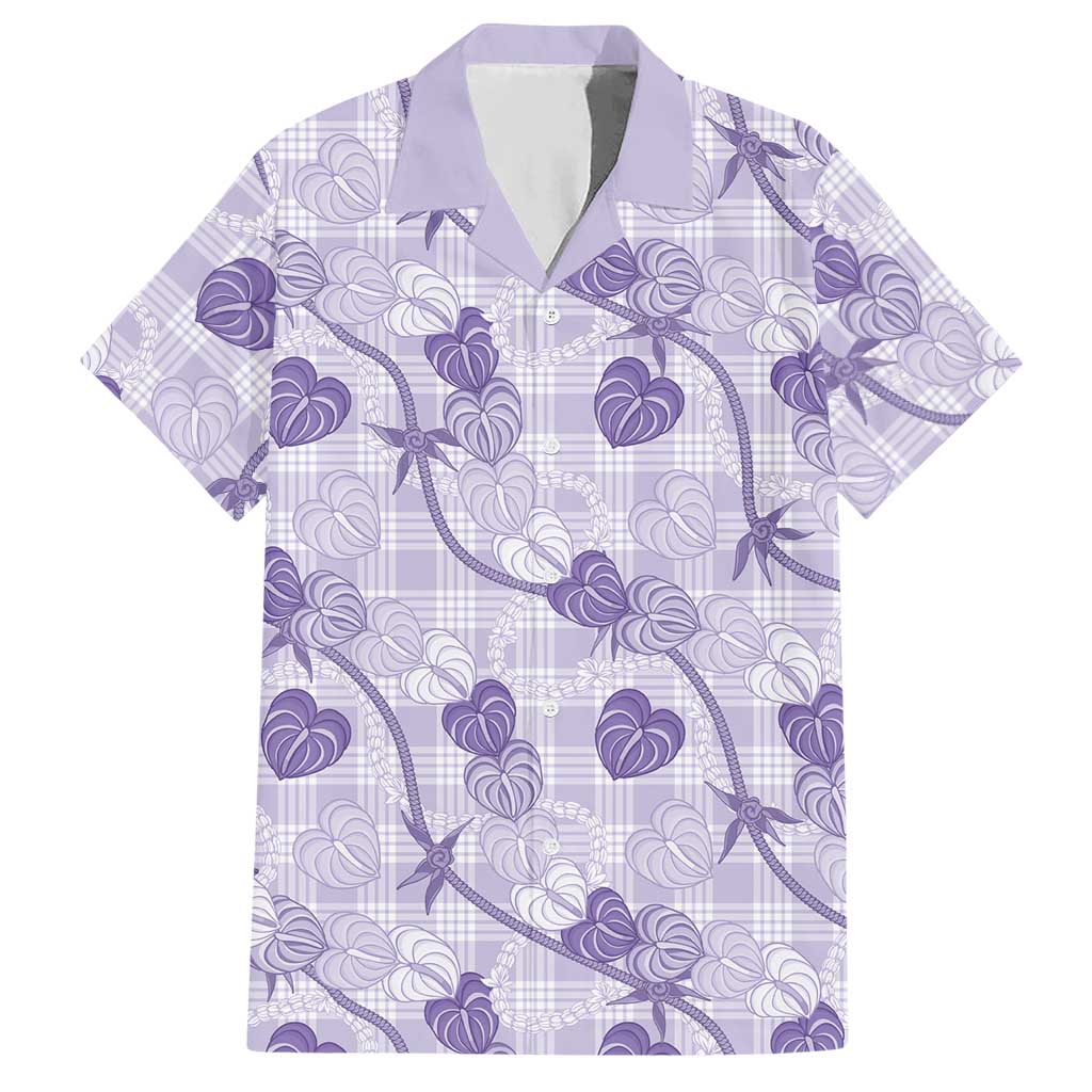 Anthurium Pikake Ti Leaf Palaka Hawaiian Shirt Purple Version LT01 Purple - Polynesian Pride