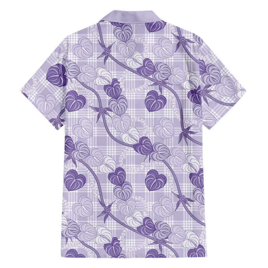 Anthurium Pikake Ti Leaf Palaka Hawaiian Shirt Purple Version LT01 - Polynesian Pride