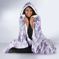 Anthurium Pikake Ti Leaf Palaka Hooded Blanket Purple Version