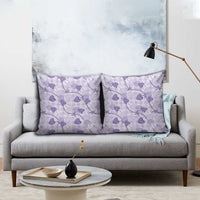 Anthurium Pikake Ti Leaf Palaka Pillow Cover Purple Version