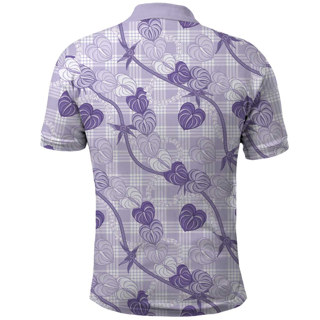Anthurium Pikake Ti Leaf Palaka Polo Shirt Purple Version