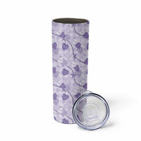 Anthurium Pikake Ti Leaf Palaka Skinny Tumbler Purple Version LT01 - Polynesian Pride