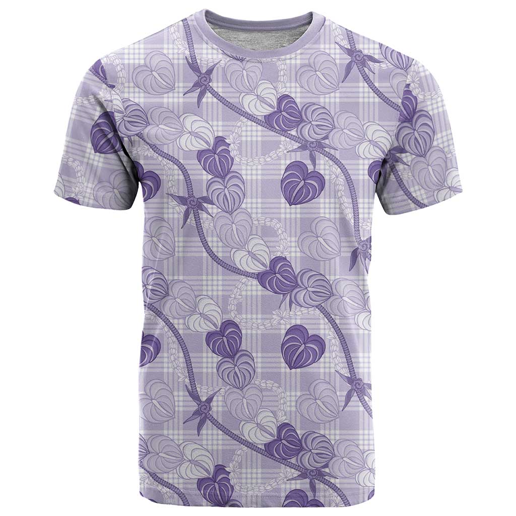 Anthurium Pikake Ti Leaf Palaka T Shirt Purple Version