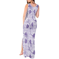 Anthurium Pikake Ti Leaf Palaka Tank Maxi Dress Purple Version