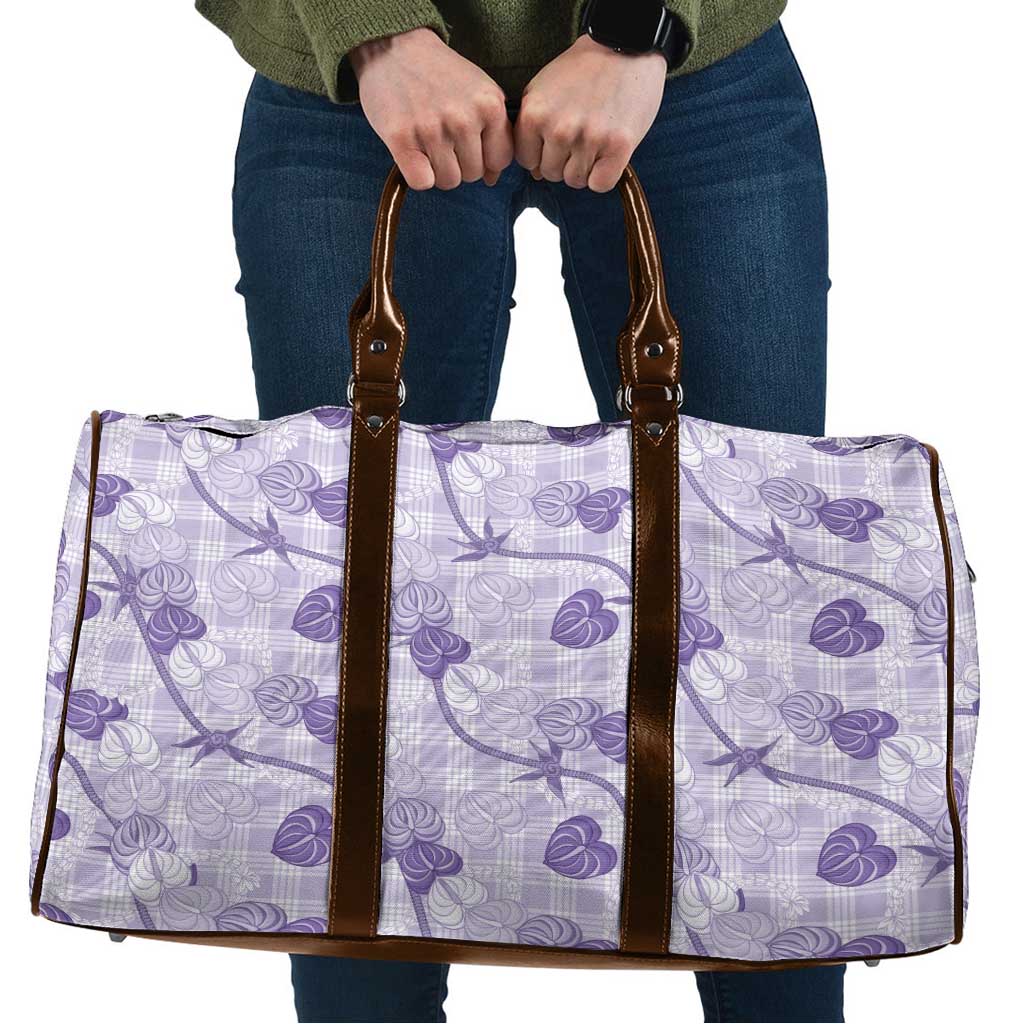 Anthurium Pikake Ti Leaf Palaka Travel Bag Purple Version