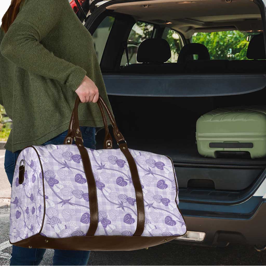 Anthurium Pikake Ti Leaf Palaka Travel Bag Purple Version