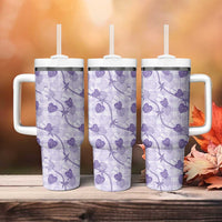 Anthurium Pikake Ti Leaf Palaka Tumbler With Handle Purple Version