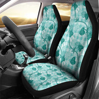 Anthurium Pikake Ti Leaf Palaka Car Seat Cover Turquoise Version