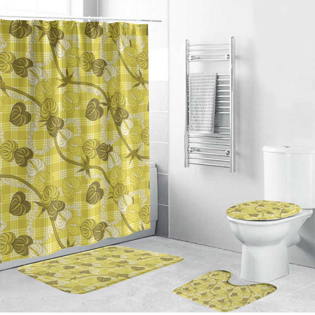 Anthurium Pikake Ti Leaf Palaka Bathroom Set Yellow Version