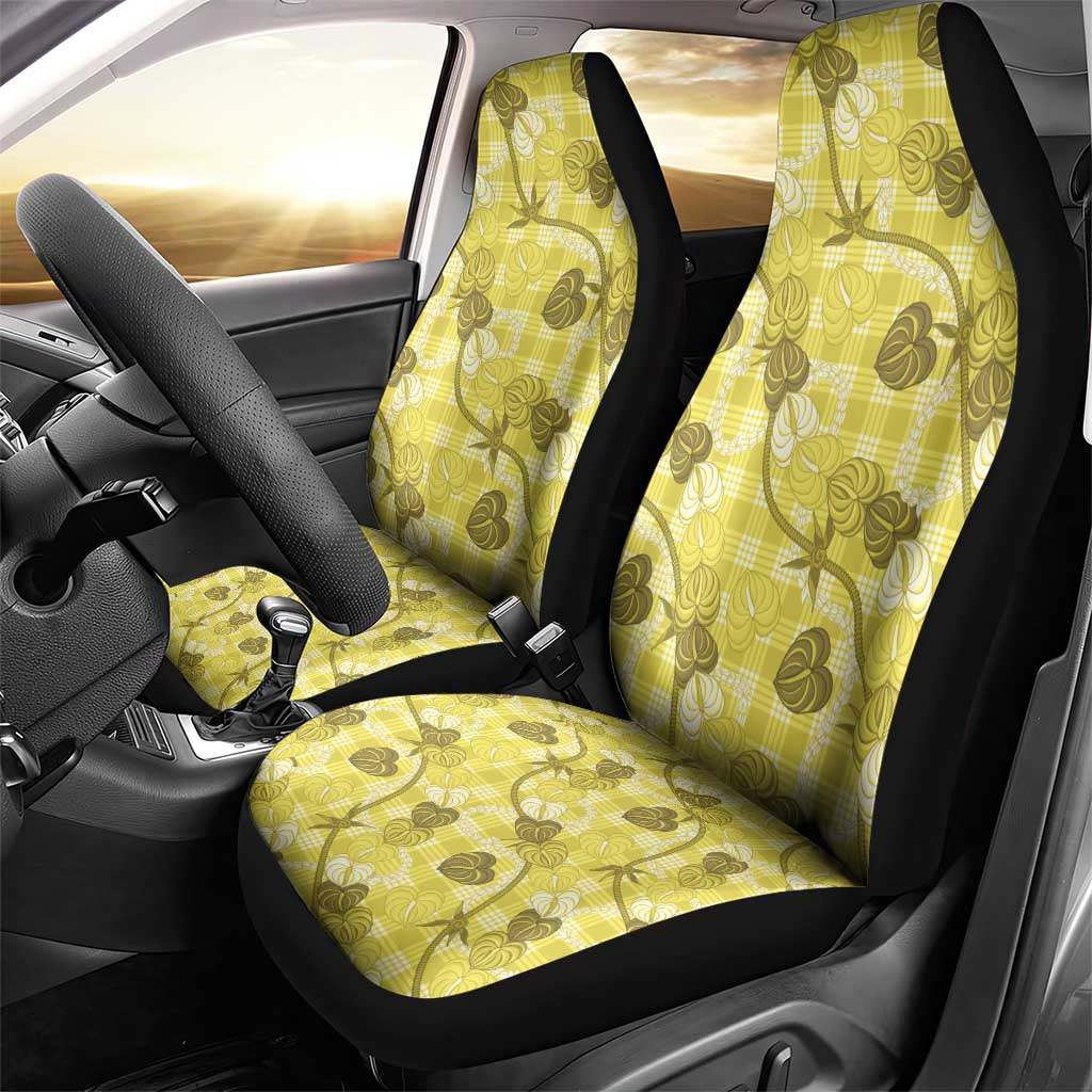 Anthurium Pikake Ti Leaf Palaka Car Seat Cover Yellow Version