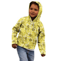 Anthurium Pikake Ti Leaf Palaka Kid Hoodie Yellow Version LT01 - Polynesian Pride