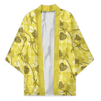 Anthurium Pikake Ti Leaf Palaka Kimono Yellow Version LT01 Unisex Yellow - Polynesian Pride