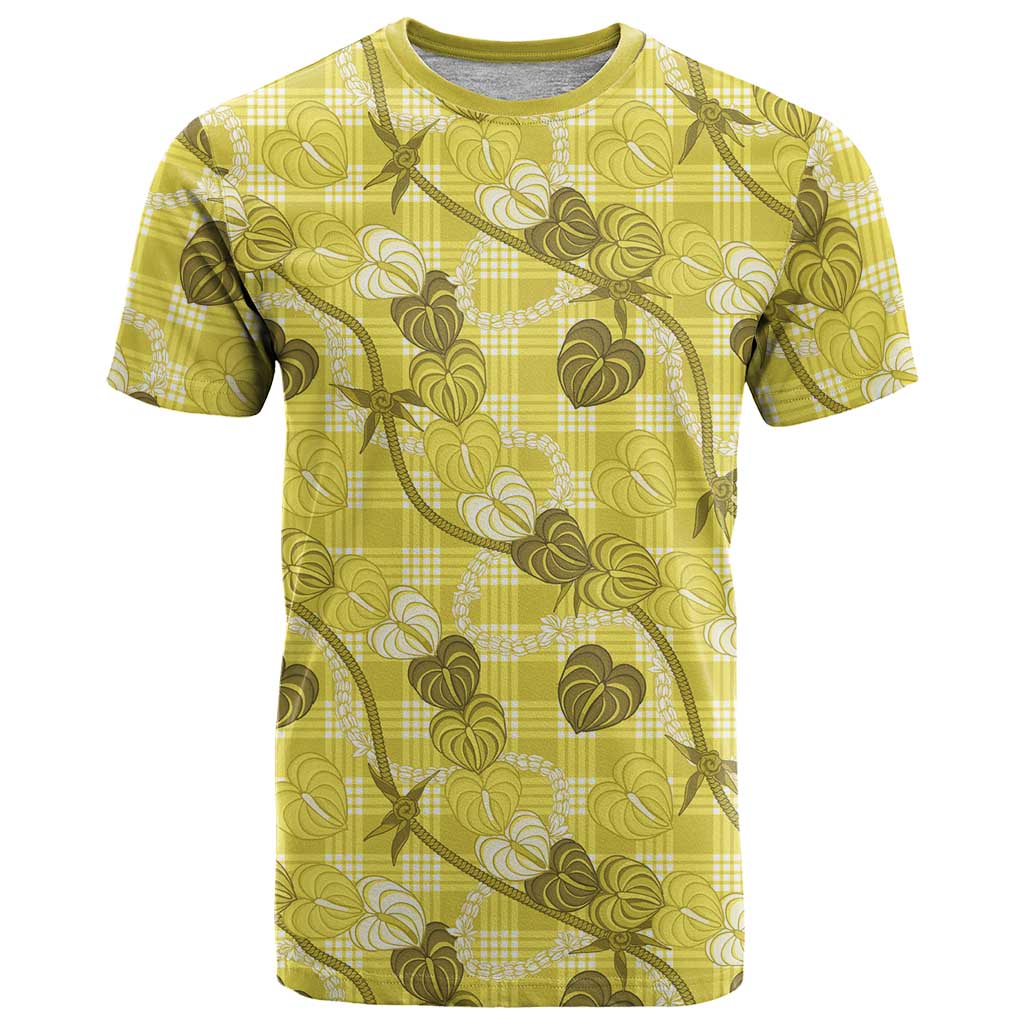 Anthurium Pikake Ti Leaf Palaka T Shirt Yellow Version