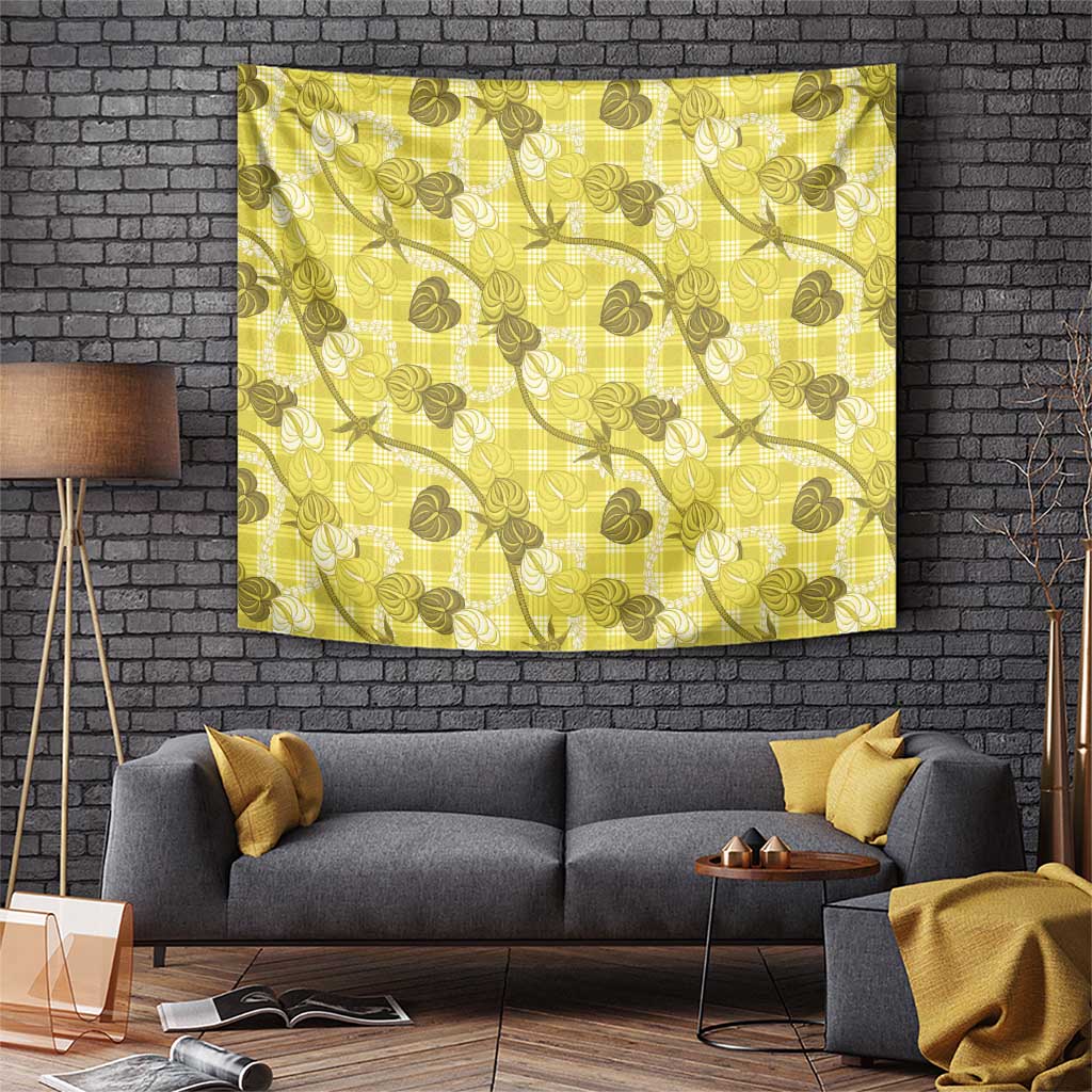 Anthurium Pikake Ti Leaf Palaka Tapestry Yellow Version LT01 Yellow - Polynesian Pride