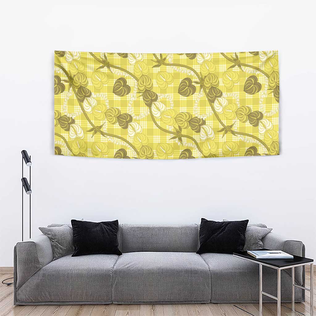 Anthurium Pikake Ti Leaf Palaka Tapestry Yellow Version LT01 - Polynesian Pride