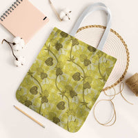 Anthurium Pikake Ti Leaf Palaka Tote Bag Yellow Version
