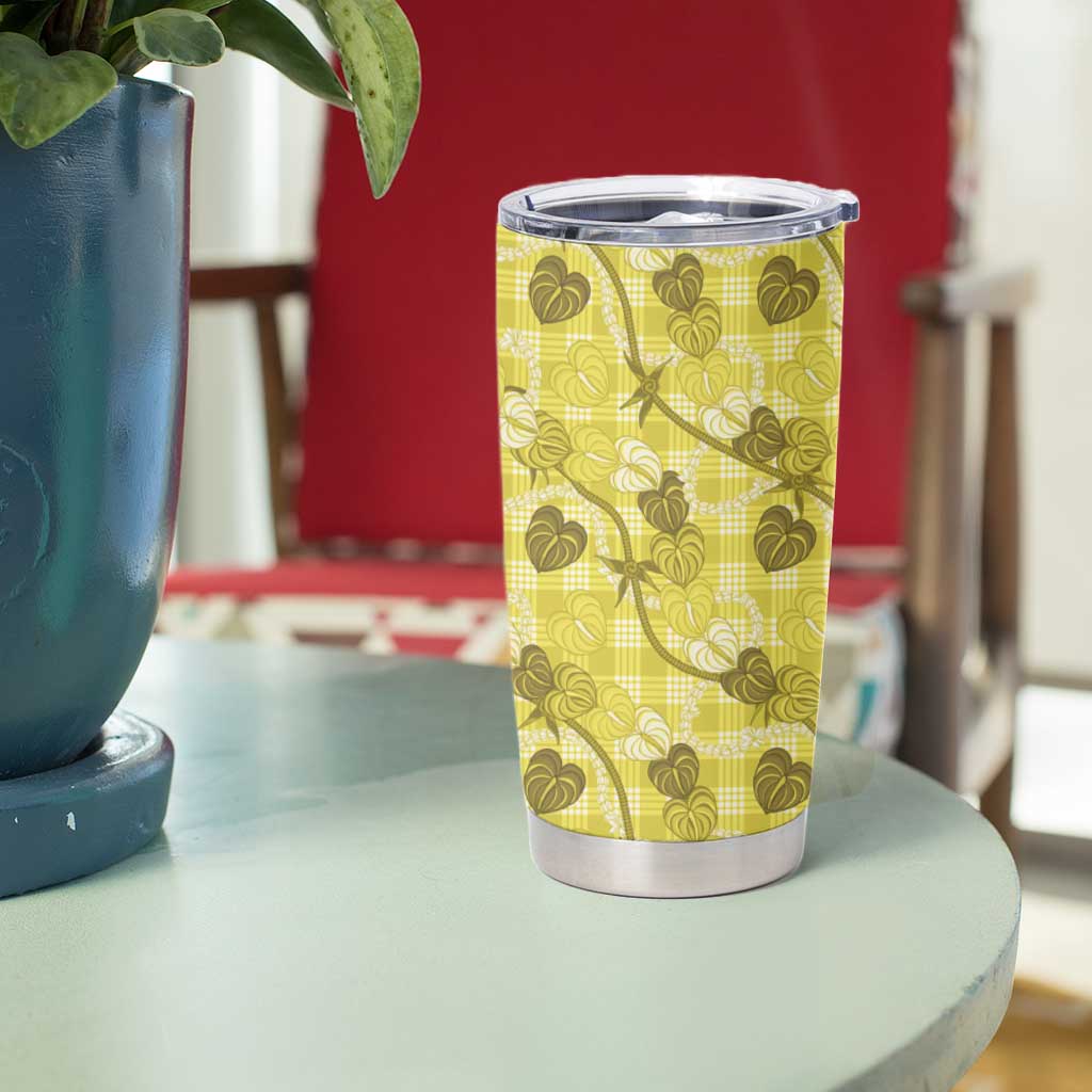 Anthurium Pikake Ti Leaf Palaka Tumbler Cup Yellow Version