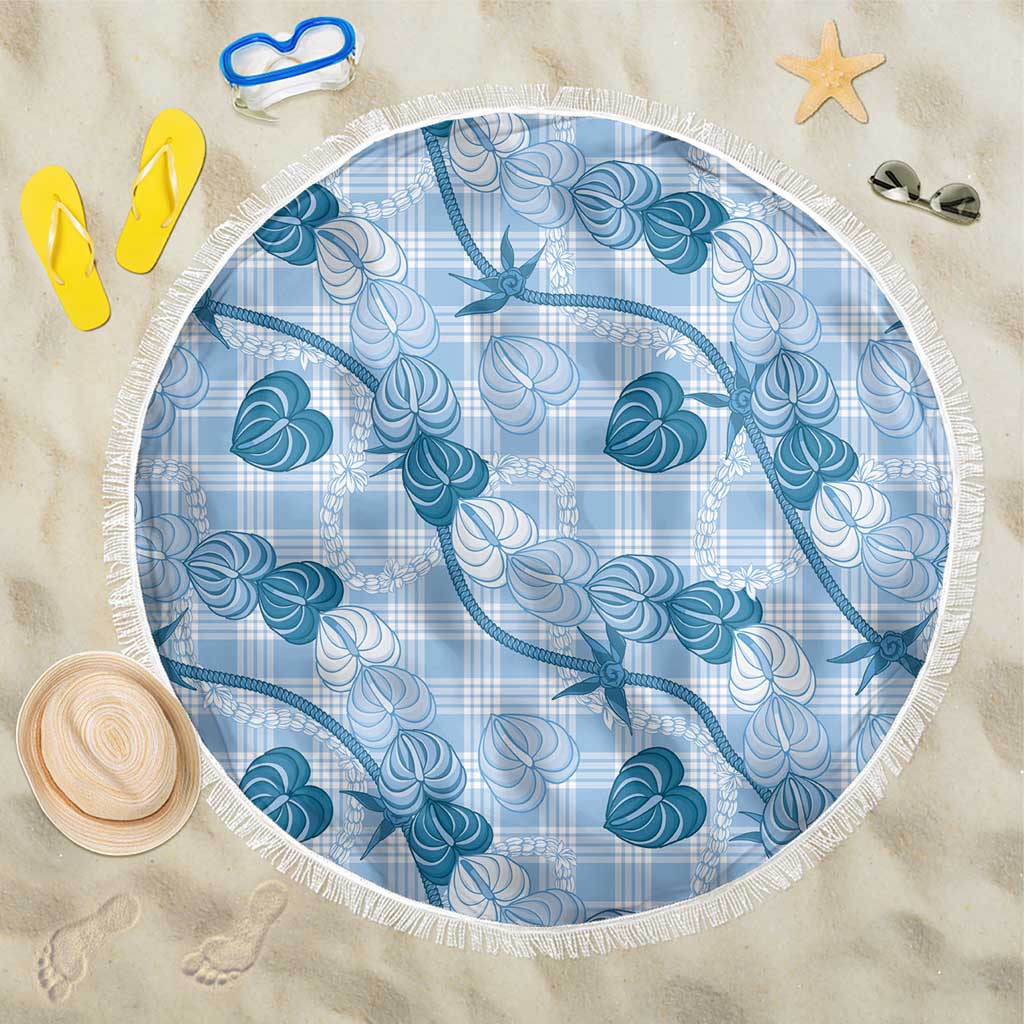 Anthurium Pikake Ti Leaf Palaka Beach Blanket Blue Version