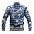 Hibiscus Pakala Cobalt Blue Royal Baseball Jacket Tropical Floral Stylized - Polynesian Pride