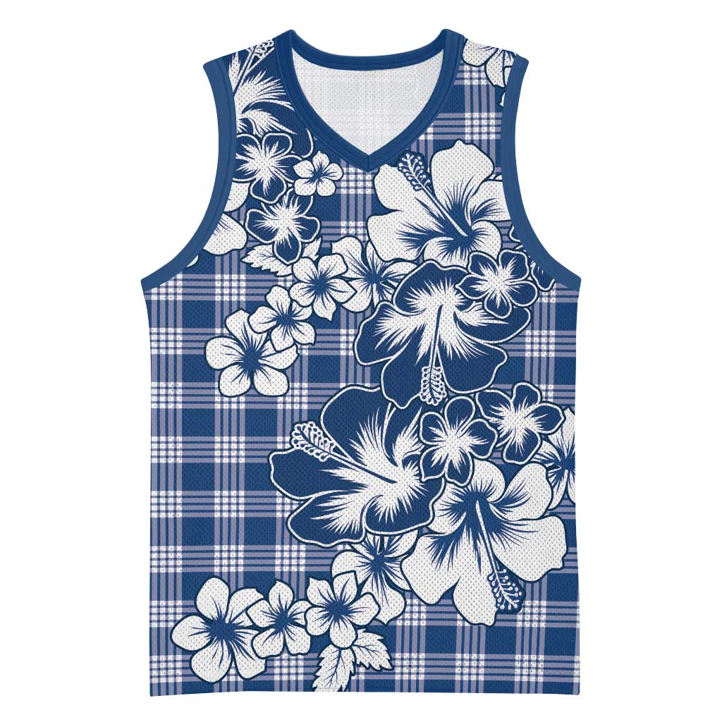 Hibiscus Pakala Cobalt Blue Royal Basketball Jersey Tropical Floral Stylized - Polynesian Pride