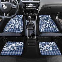 Hibiscus Pakala Cobalt Blue Royal Car Mats Tropical Floral Stylized - Polynesian Pride