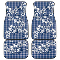 Hibiscus Pakala Cobalt Blue Royal Car Mats Tropical Floral Stylized - Polynesian Pride
